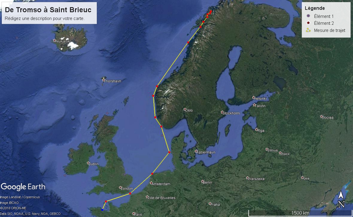 Carte Norvege Bretagne